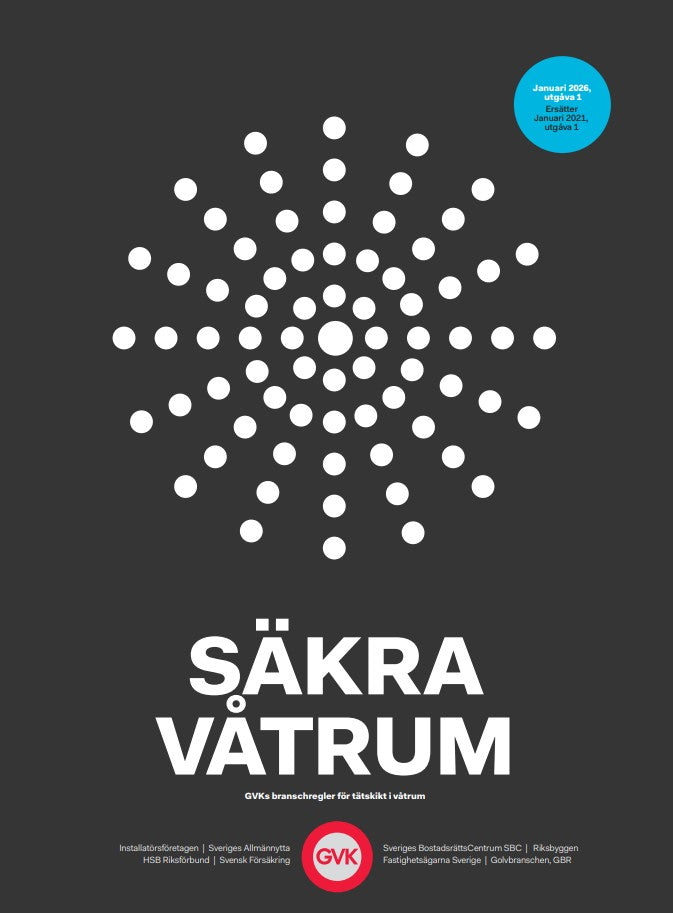 Säkra Våtrum 2026 – GVKs Branschregler för tätskikt i våtrum