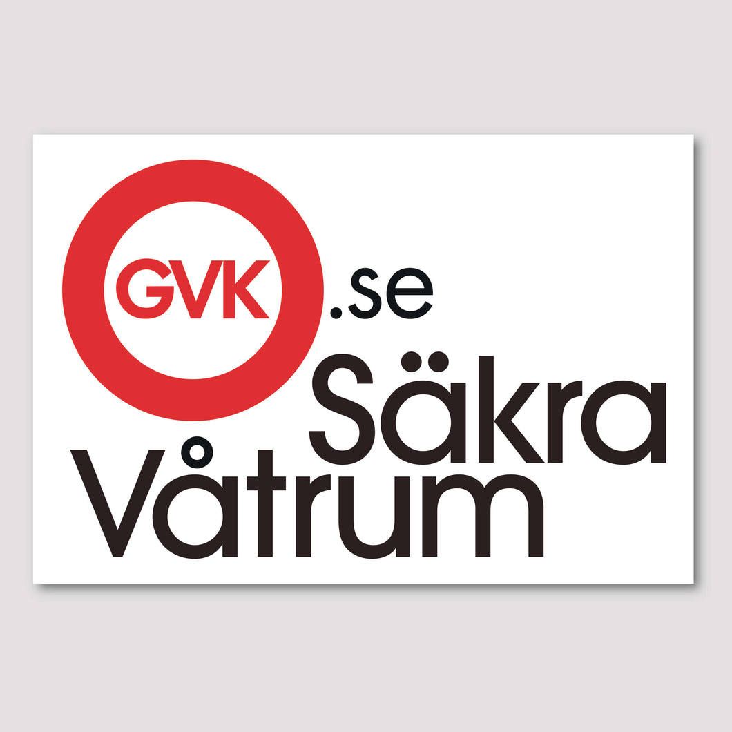 Dekal på vit plast - gvk.se Säkra Våtrum